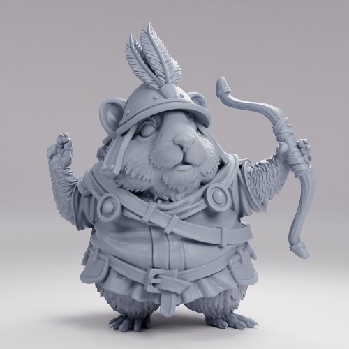 Hot Goblin. ハムスターの偵察射手 - TTRPGミニチュア | Hot Goblin